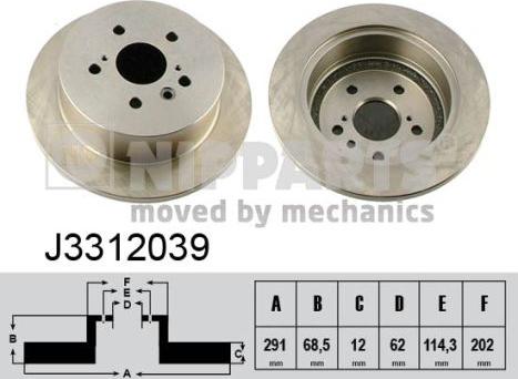 Nipparts J3312039 - Əyləc Diski furqanavto.az