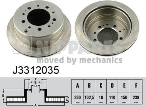 Nipparts J3312035 - Əyləc Diski furqanavto.az