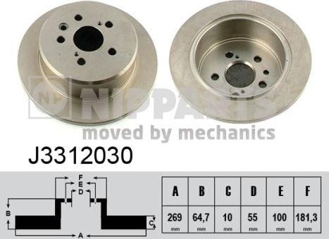 Nipparts J3312030 - Əyləc Diski furqanavto.az