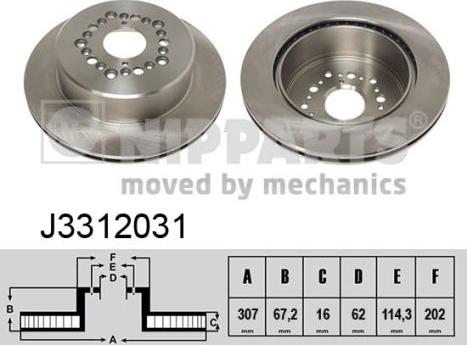 Nipparts J3312031 - Əyləc Diski furqanavto.az