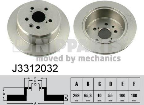 Nipparts J3312032 - Əyləc Diski furqanavto.az