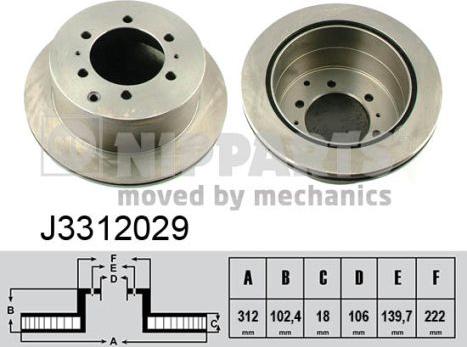 Nipparts J3312029 - Əyləc Diski furqanavto.az