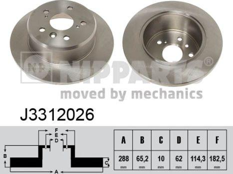 Nipparts J3312026 - Əyləc Diski furqanavto.az