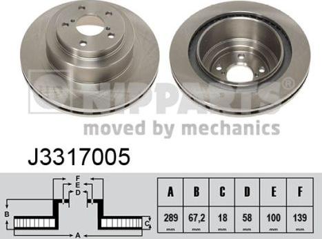 Nipparts J3317005 - Əyləc Diski furqanavto.az