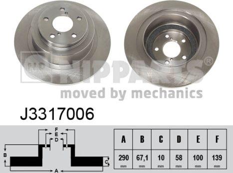 Nipparts J3317006 - Əyləc Diski furqanavto.az