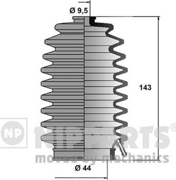 Nipparts J2844002 - Körük dəsti, sükan furqanavto.az