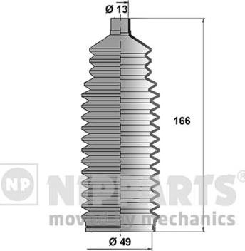 Nipparts J2840900 - Körük dəsti, sükan furqanavto.az