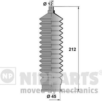 Nipparts J2840901 - Körük dəsti, sükan furqanavto.az