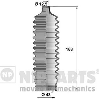 Nipparts J2840503 - Körük dəsti, sükan furqanavto.az