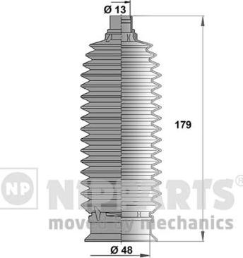 Nipparts J2840303 - Körük dəsti, sükan furqanavto.az