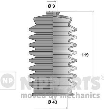 Nipparts J2842005 - Körük dəsti, sükan furqanavto.az