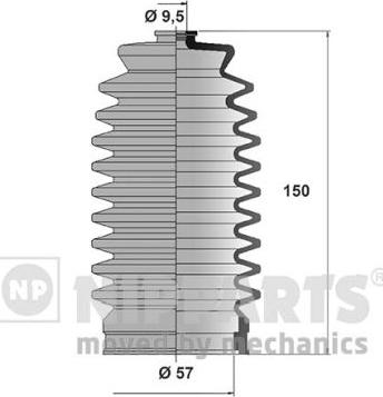 Nipparts J2842000 - Körük dəsti, sükan furqanavto.az