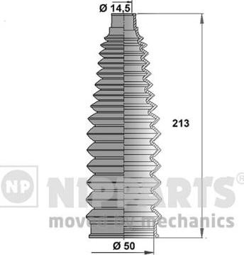 Nipparts J2842021 - Körük dəsti, sükan furqanavto.az