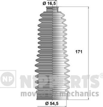 Nipparts J2842028 - Körük dəsti, sükan furqanavto.az