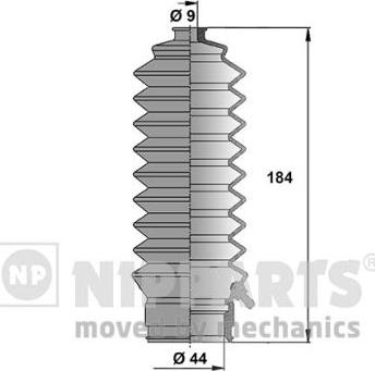 Nipparts J2854000 - Körük dəsti, sükan furqanavto.az