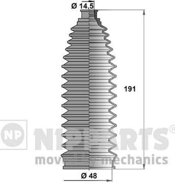 Nipparts J2851008 - Körük dəsti, sükan furqanavto.az