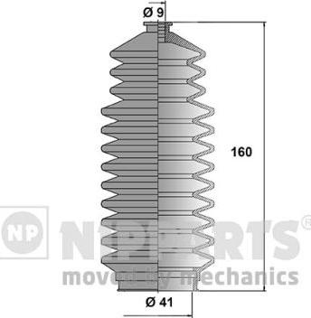 Nipparts J2851007 - Körük dəsti, sükan furqanavto.az