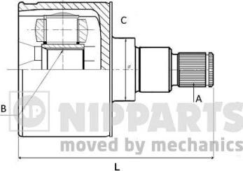 Nipparts N2830503 - Birləşmə dəsti, ötürücü val furqanavto.az