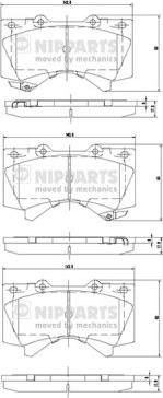 Nipparts N3602136 - Əyləc altlığı dəsti, əyləc diski furqanavto.az