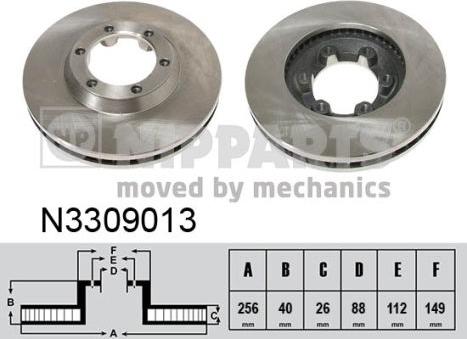 Nipparts N3309013 - Əyləc Diski furqanavto.az