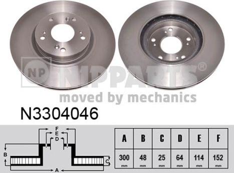 Nipparts N3304046 - Əyləc Diski furqanavto.az