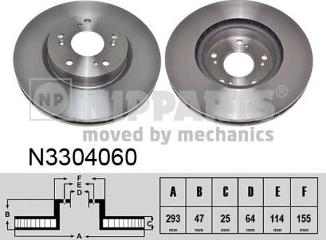 Nipparts N3304060 - Əyləc Diski furqanavto.az