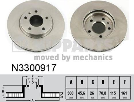 Nipparts N3300917 - Əyləc Diski furqanavto.az