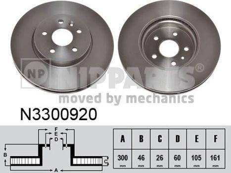 Nipparts N3300920 - Əyləc Diski furqanavto.az