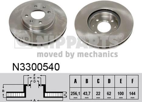 Nipparts N3300540 - Əyləc Diski furqanavto.az