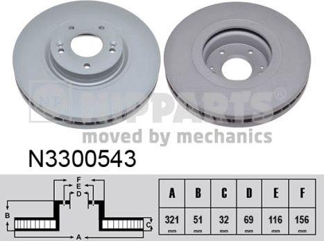 Nipparts N3300543 - Əyləc Diski furqanavto.az