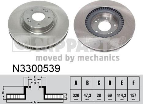 Nipparts N3300539 - Əyləc Diski furqanavto.az