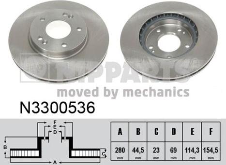 Nipparts N3300536 - Əyləc Diski furqanavto.az