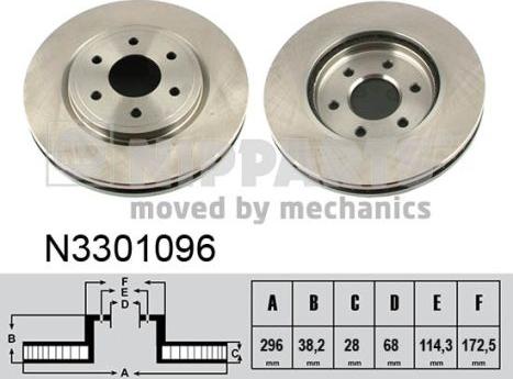 Nipparts N3301096 - Əyləc Diski furqanavto.az