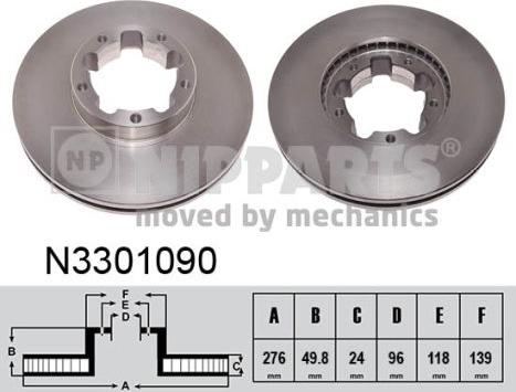 Nipparts N3301090 - Əyləc Diski furqanavto.az