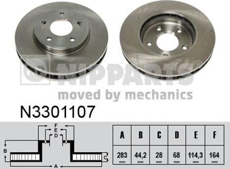 Nipparts N3301107 - Əyləc Diski furqanavto.az