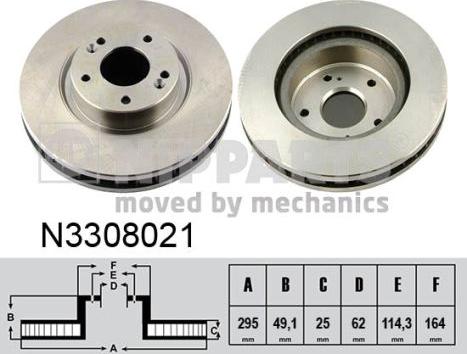 Nipparts N3308021 - Əyləc Diski furqanavto.az