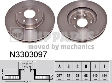 Nipparts N3303097 - Əyləc Diski furqanavto.az