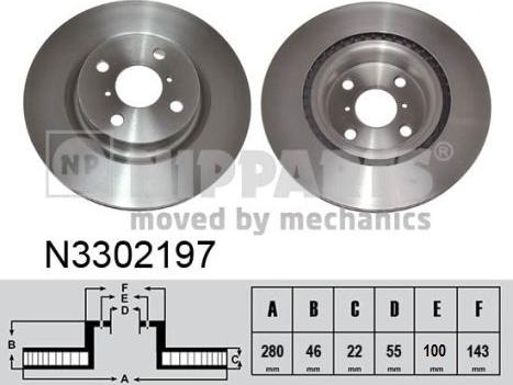 Nipparts N3302197 - Əyləc Diski furqanavto.az