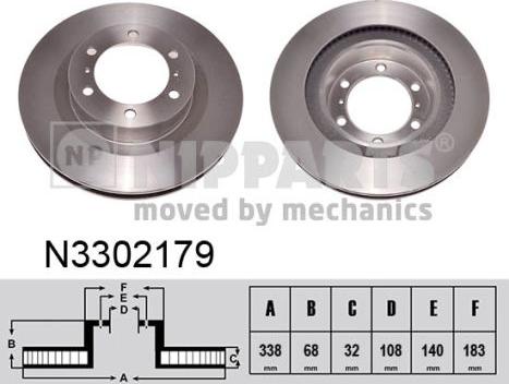 Nipparts N3302179 - Əyləc Diski furqanavto.az