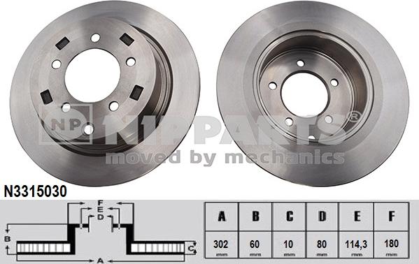 Nipparts N3315030 - Əyləc Diski furqanavto.az