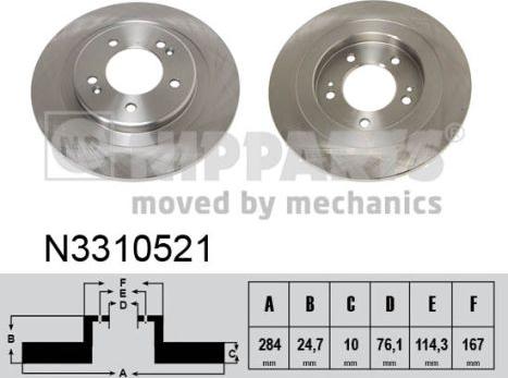 Nipparts N3310521 - Əyləc Diski furqanavto.az