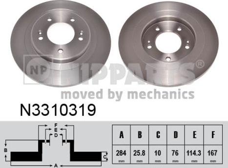 Nipparts N3310319 - Əyləc Diski furqanavto.az