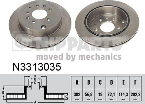 Nipparts N3313035 - Əyləc Diski furqanavto.az