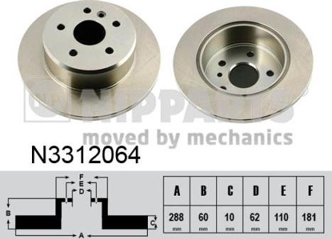 Nipparts N3312064 - Əyləc Diski furqanavto.az