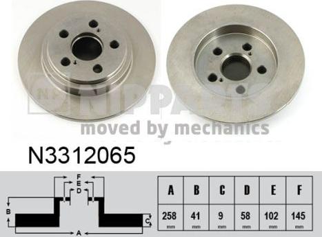 Nipparts N3312065 - Əyləc Diski furqanavto.az