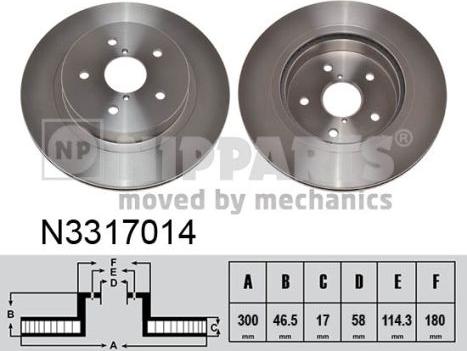 Nipparts N3317014 - Əyləc Diski furqanavto.az