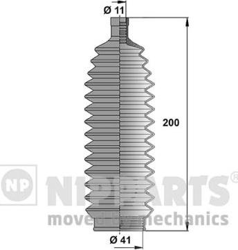 Nipparts N2845003 - Körük dəsti, sükan furqanavto.az