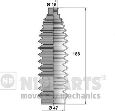 Nipparts N2841032 - Körük dəsti, sükan furqanavto.az