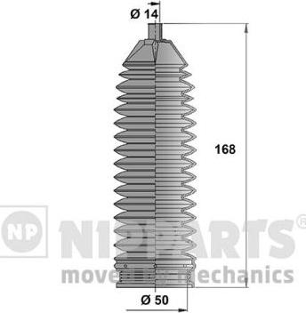 Nipparts N2841026 - Körük dəsti, sükan furqanavto.az