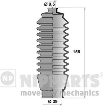 Nipparts N2842030 - Körük dəsti, sükan furqanavto.az